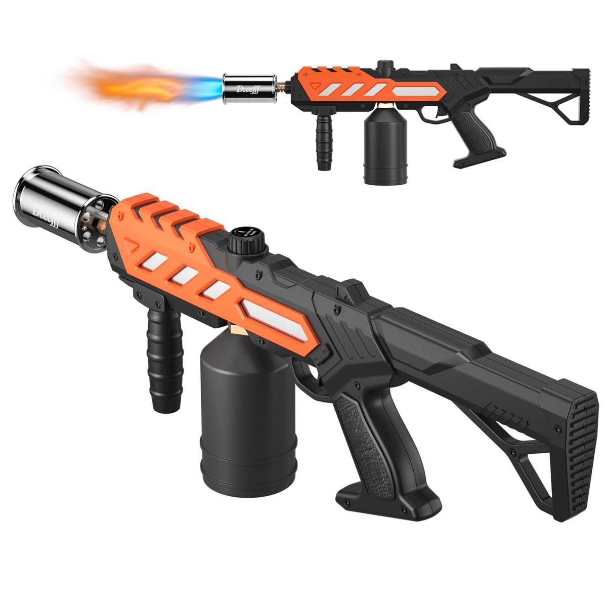 Dceefff powerful propane torch gun with angled view for precise searing