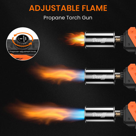 Dceefff flame-control knob in action enabling delicate to intense flames