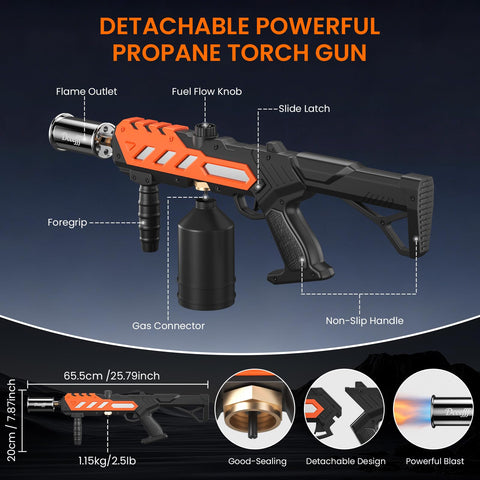 Dceefff versatile flamethrower for searing meats and caramelizing sugar