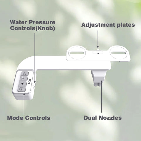 DCET non-electric installation on a standard toilet without wiring