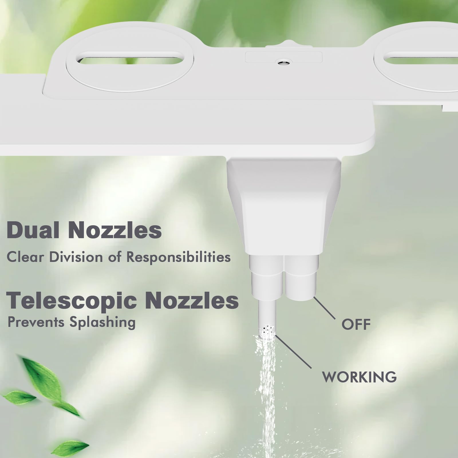 DCET rear wash mode providing posterior cleansing option