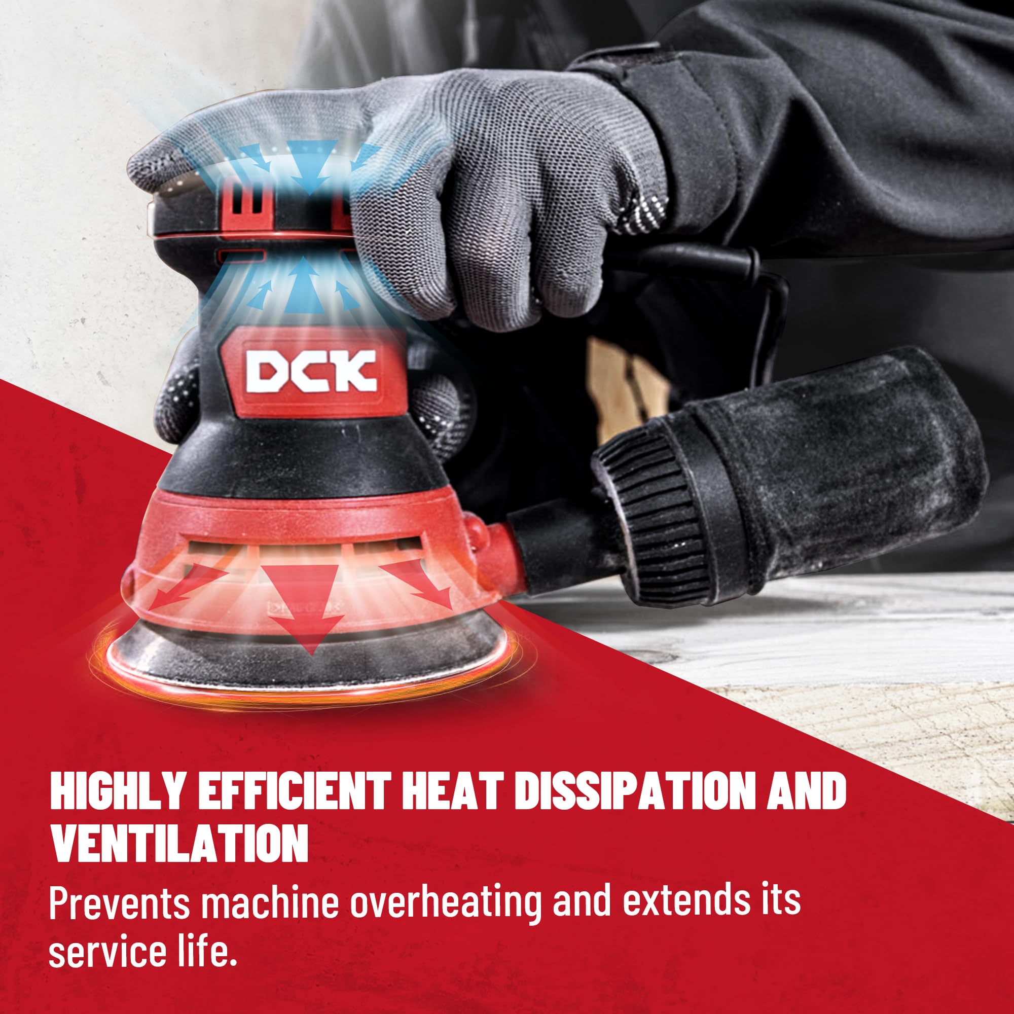 DCK unit on low-vibration setting for smoother sessions.
