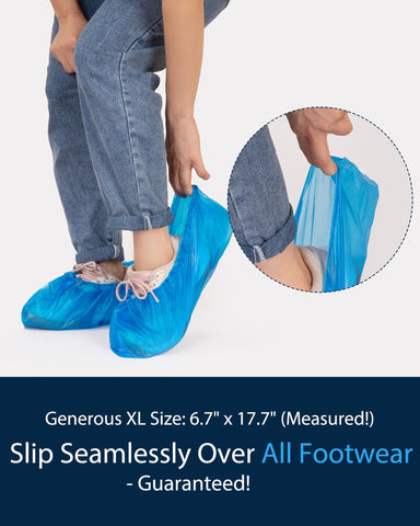DclobTop disposable indoor shoe covers slip on and off easily