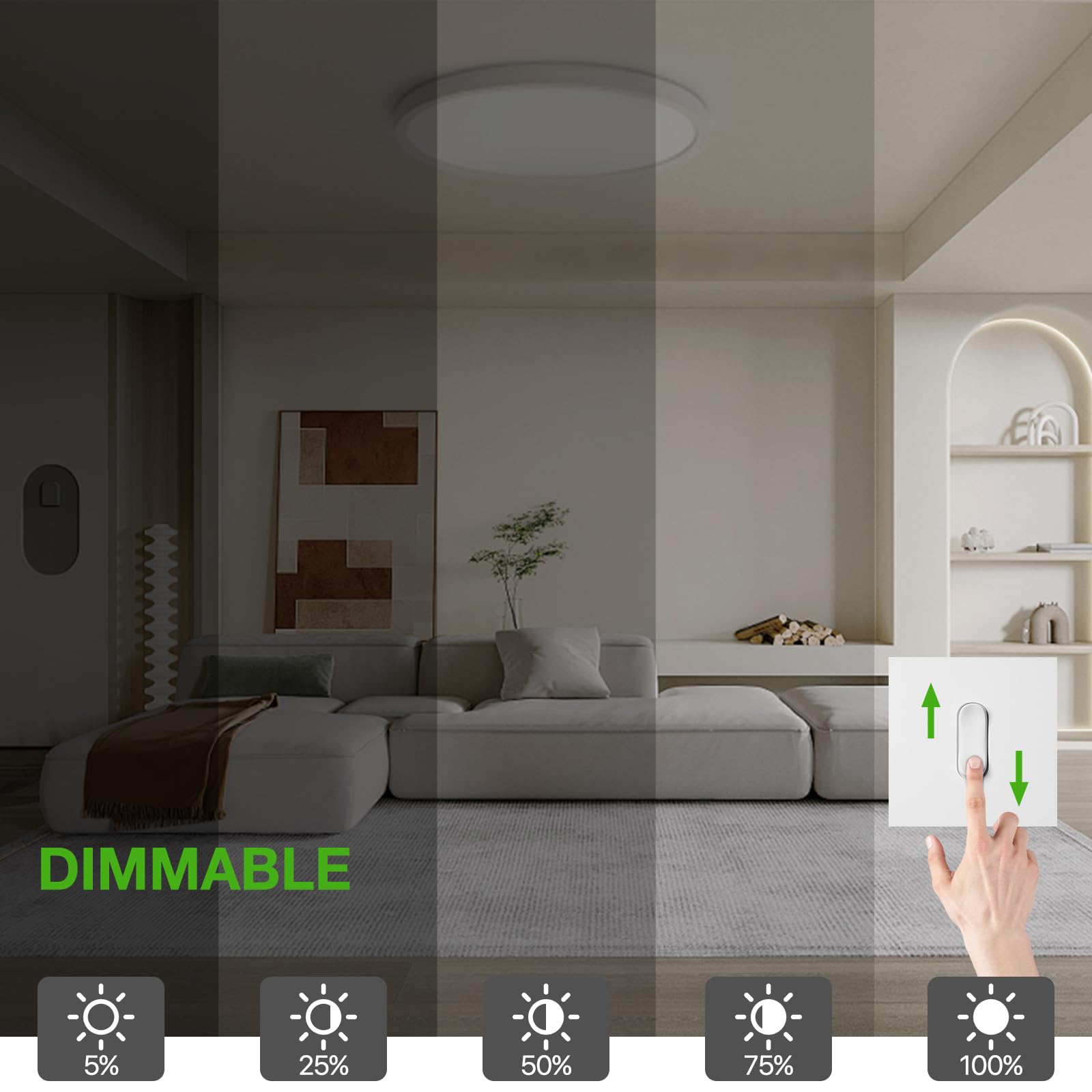 Dcvoltfield 2Pack color temperature select shows 3000K-5000K options