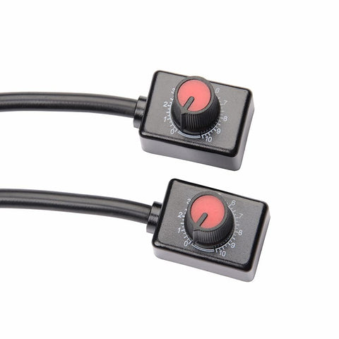 DD BEST DD222 2-Pack dimmer wiring closeup shows easy +/- wiring