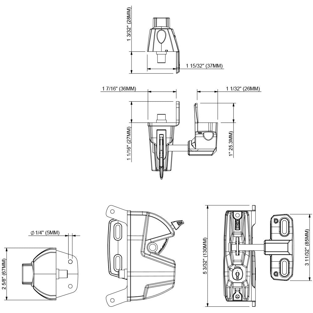 D&D Technologies LokkLatch Plus compatible with metal, wood, and vinyl gates.