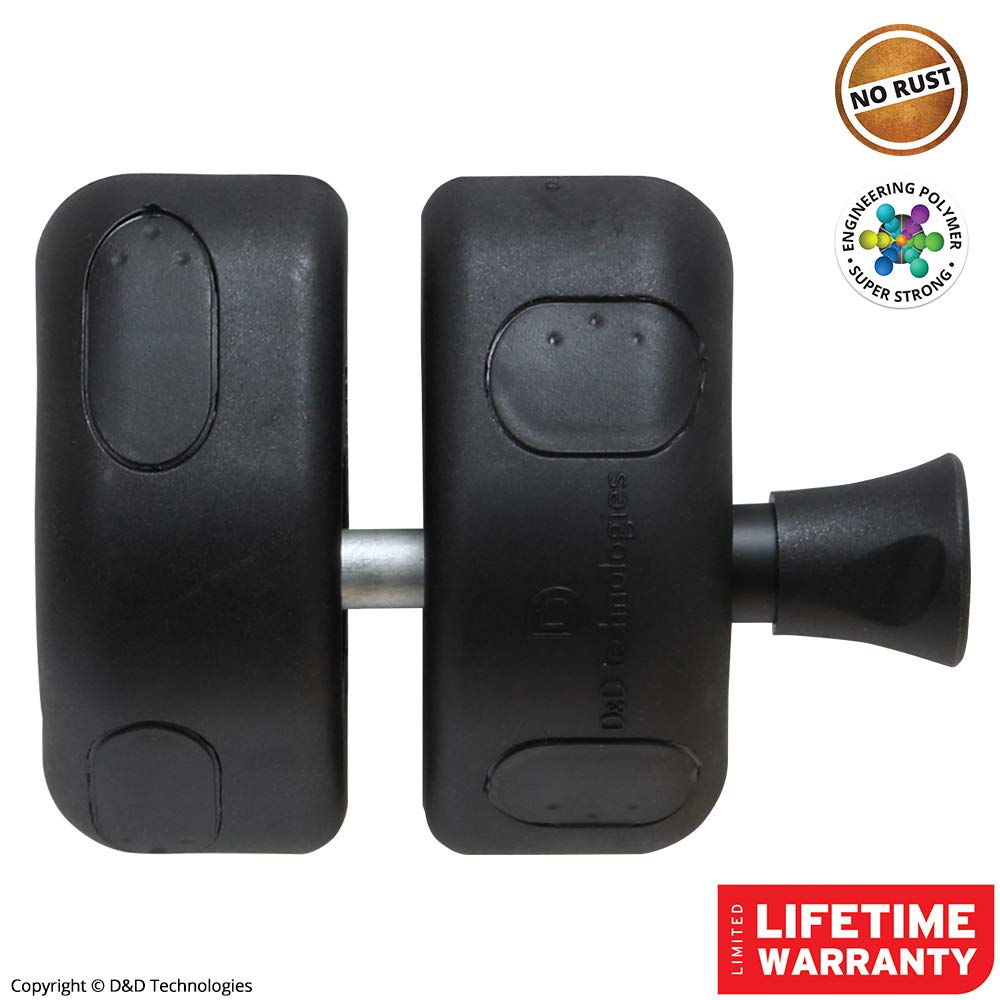 D&D Technologies MagnaLatch black finish adds sleek, discreet hardware to fence gates.