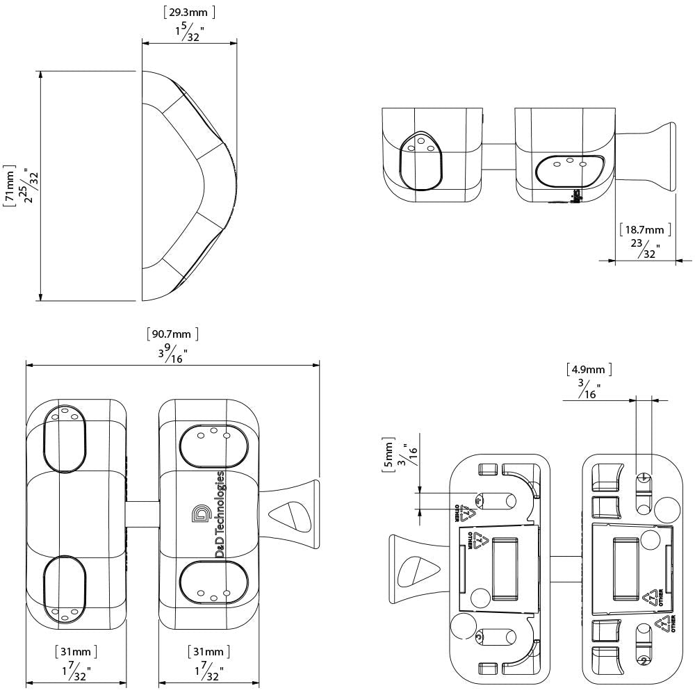 D&D Technologies MagnaLatch Snap-fit dress caps provide clean, concealed fasteners.