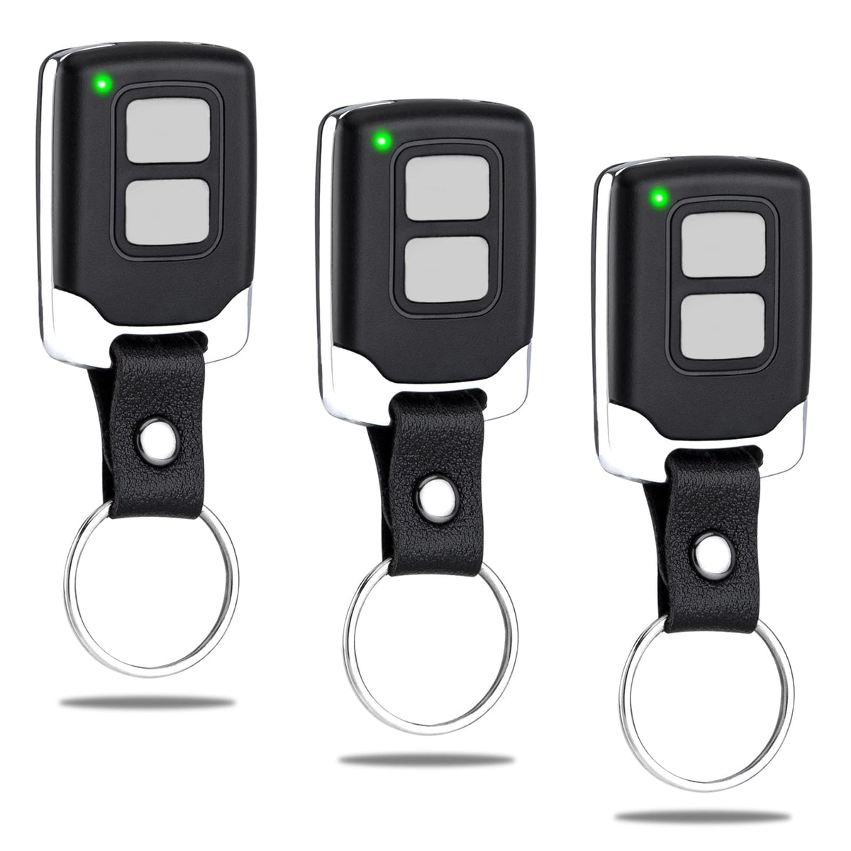 DDcafor 3-remote universal compatibility for Chamberlain, LiftMaster, and Craftsman openers; multi-car access.
