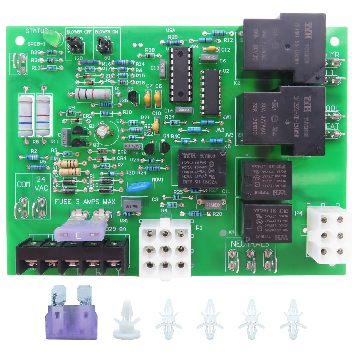 DDORUU S1-7990-319P furnace control board front view for reliable ignition and control.