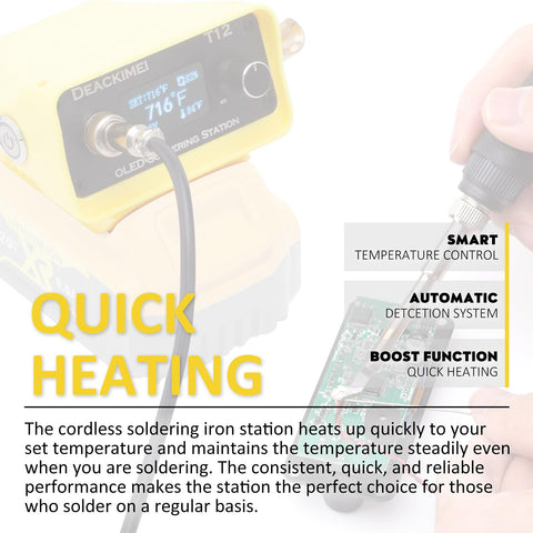 Deackimei compact design saves space on busy workbenches.