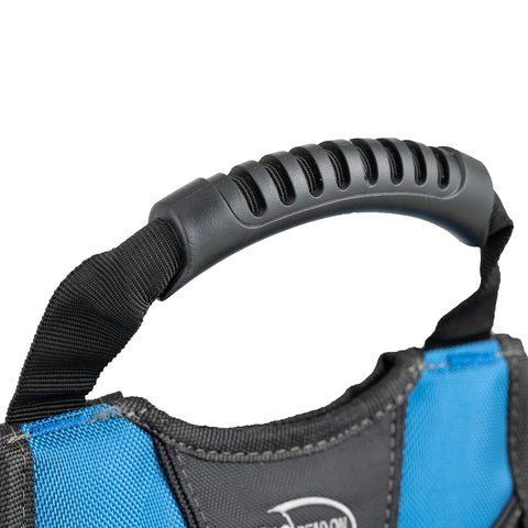 Three back-wall slots organize small parts for quick reach.