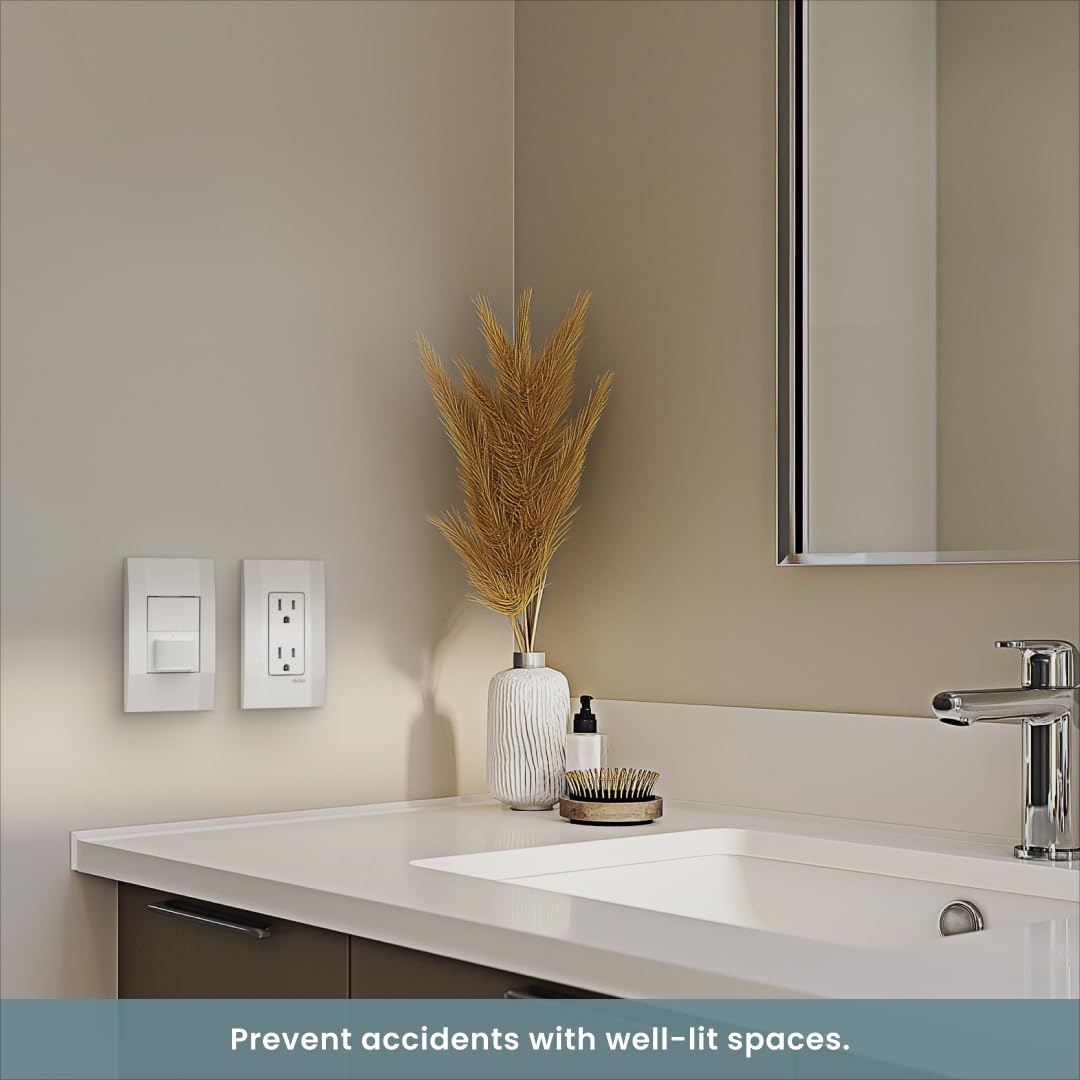Deako occupancy mode indicator shows automatic light activation when entering.