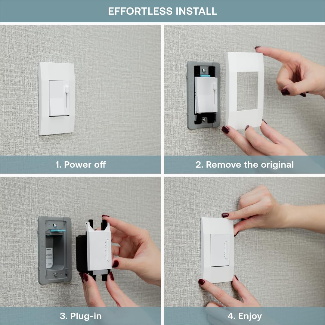 Compatible with dimmable bulbs, including LED and incandescent variants.