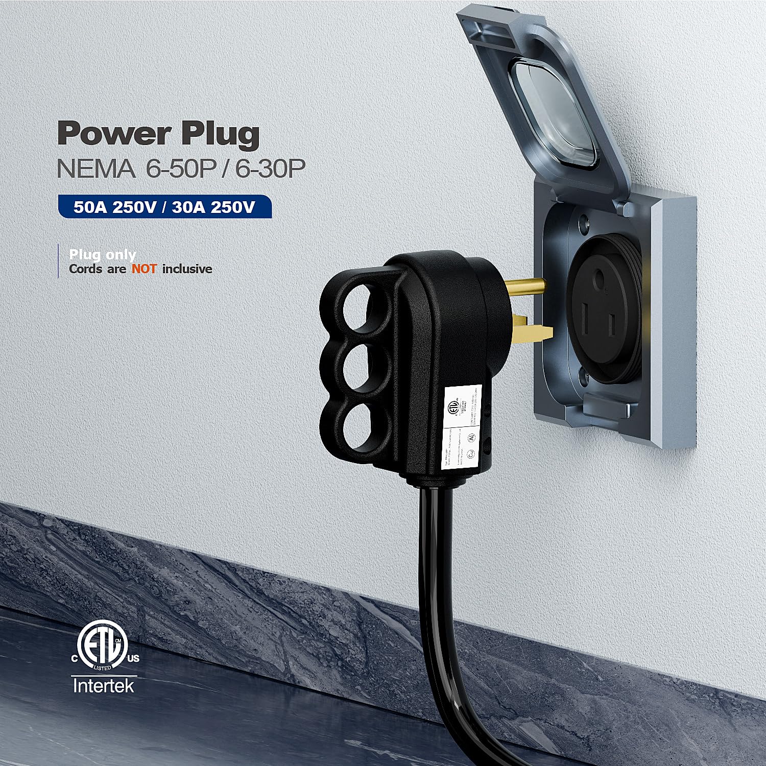 DEALTUS NEMA plug supports 30A and 50A usage with common welding cables