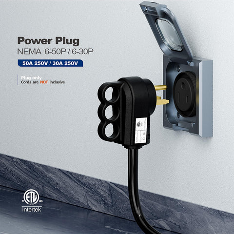 DEALTUS NEMA plug supports 30A and 50A usage with common welding cables