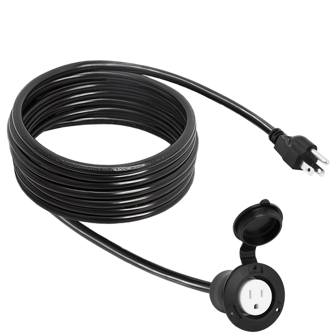 DEALTUS waterproof cover mounting example protecting connections in rain.