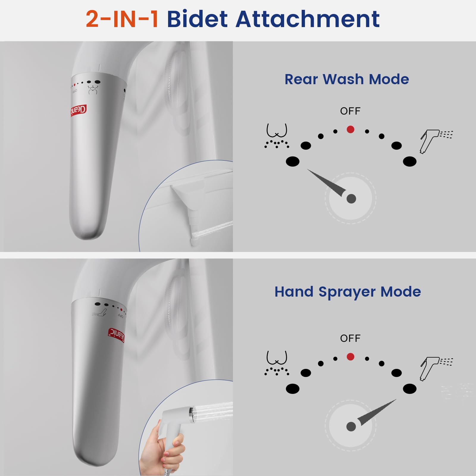 DEANIC retractable bidet nozzle keeps the bathroom neat and unobtrusive