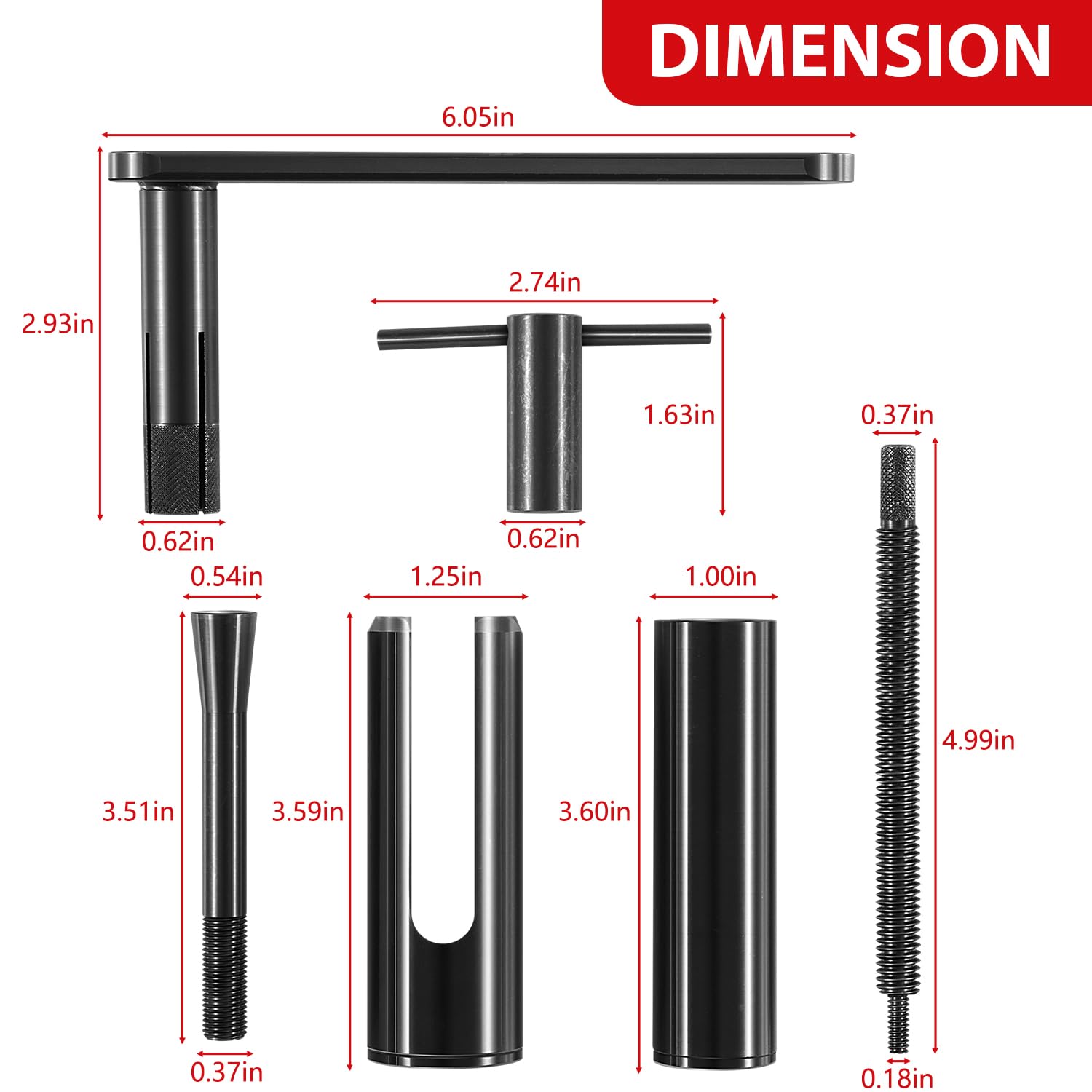 DearChan 999150 CNC machined anodized finish resists wear and corrosion.