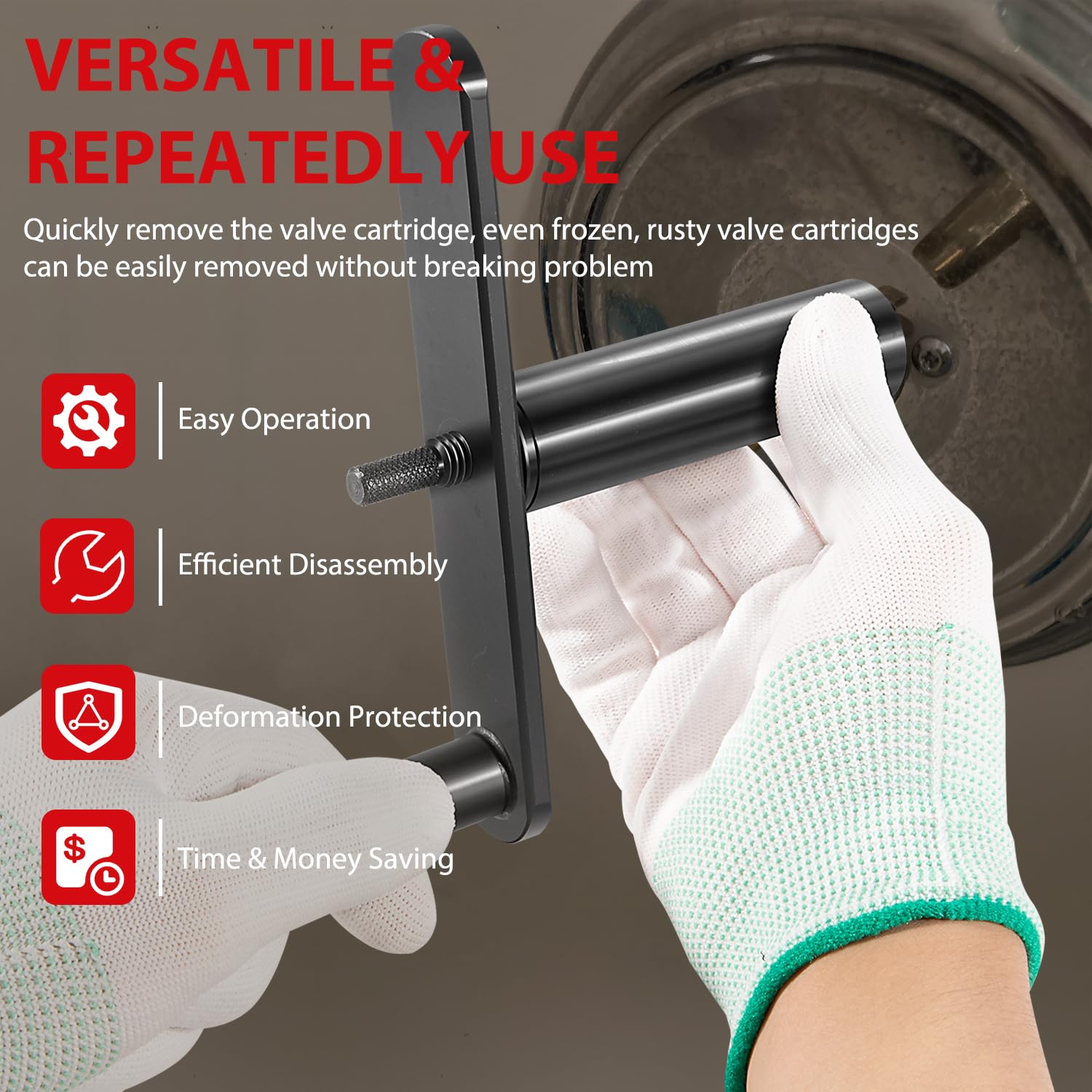 DearChan 999150 Moen 1200/1225 compatibility simplifies removal tasks.