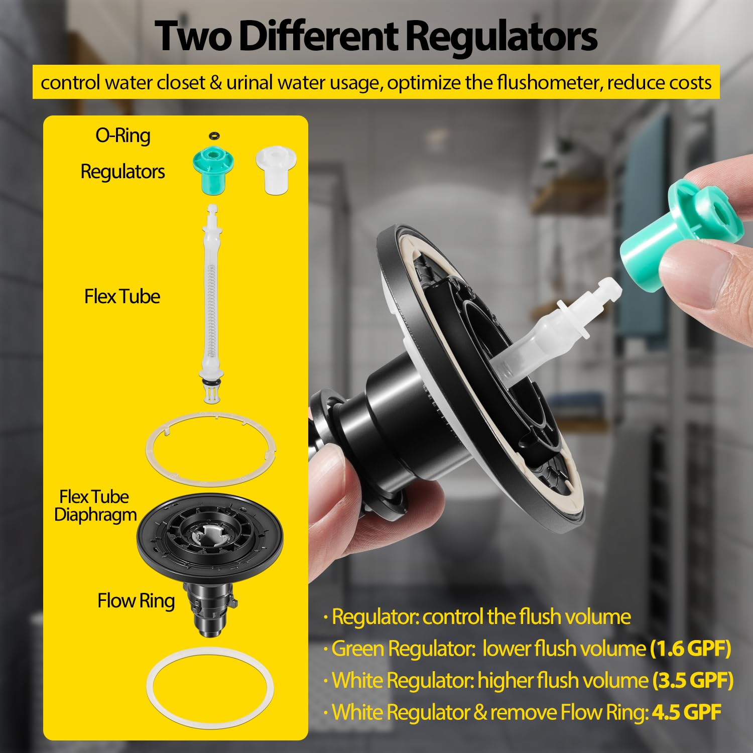 DearChan green regulator enables 1.6 GPF for efficient water use