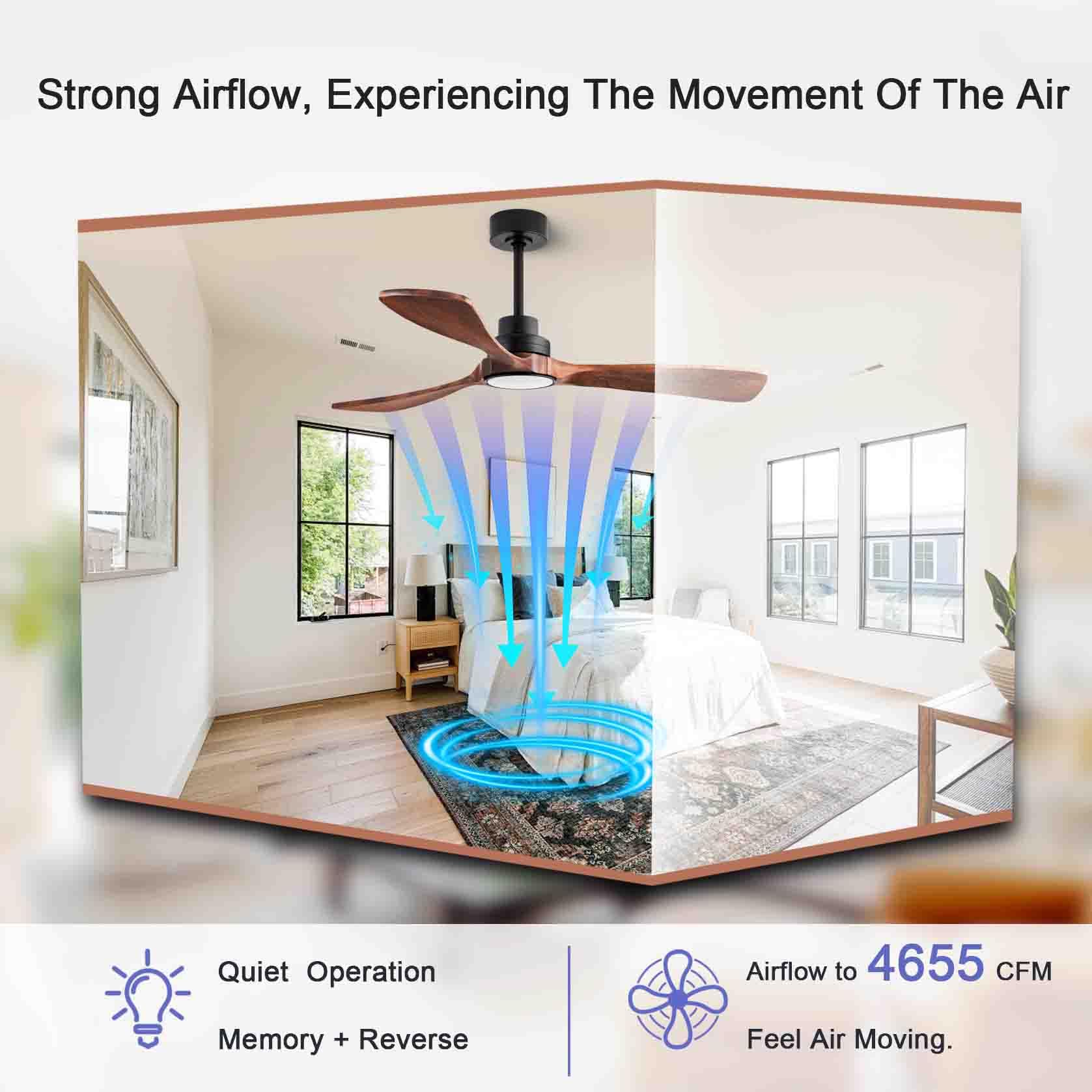 DearNow remote control with dimmer for easy light and speed adjustments.