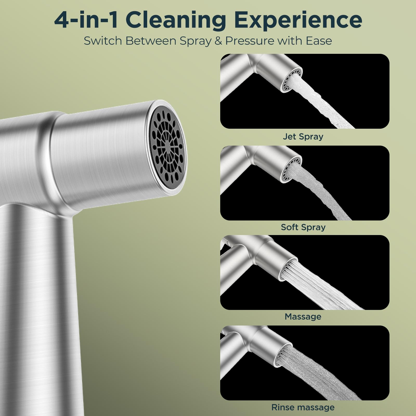 DearOcean bidet hose connection shows 47-inch reach for versatile spraying and easy setup