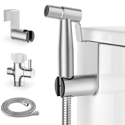 Dearocean stainless steel bidet sprayer with adjustable pressure for customizable cleaning
