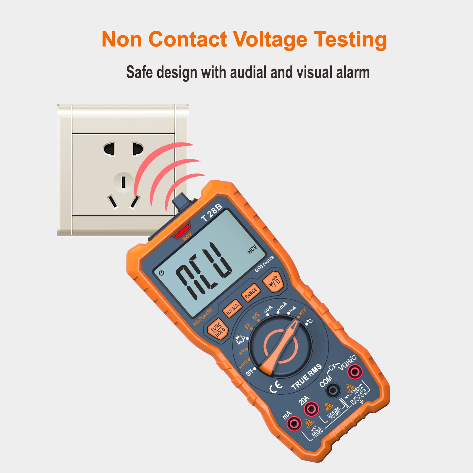 DEASOMIYE 6000-count True RMS display provides reliable readings across ranges