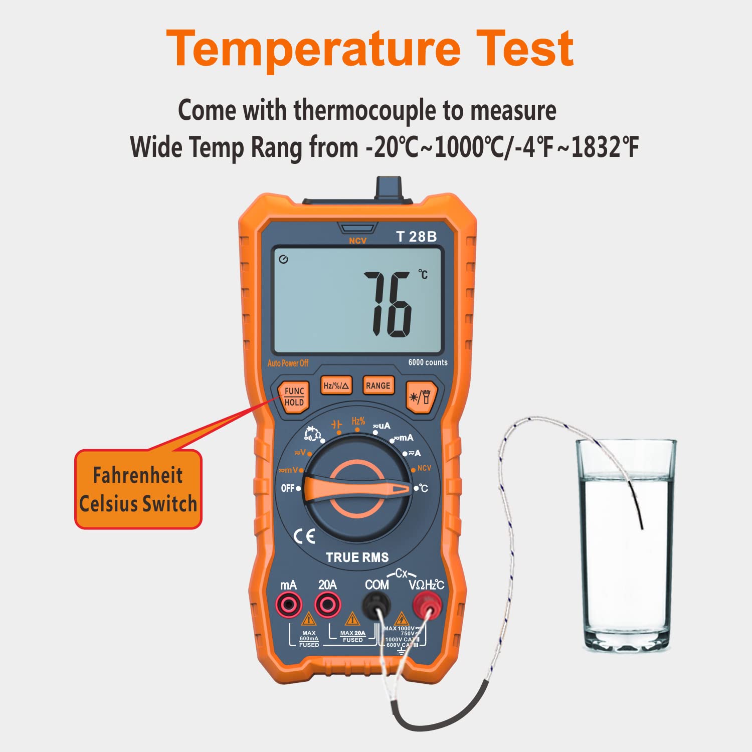 DEASOMIYE Included thermocouple and probes for on-site testing