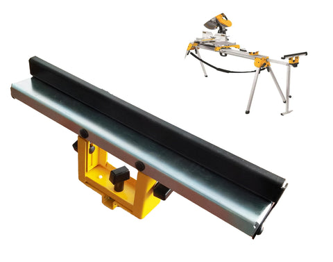 Deawater miter saw stand with 15-inch width supports wider workpieces.