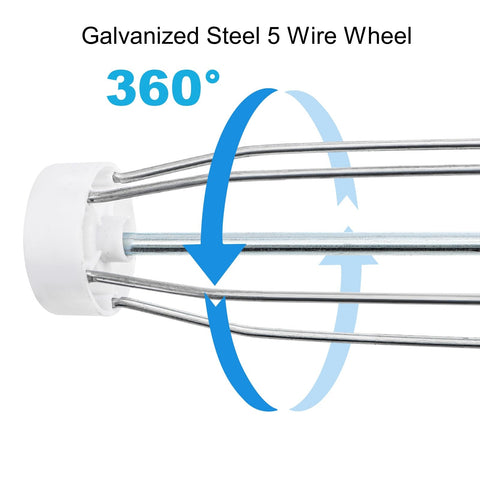 Durable galvanized steel frame with threaded end for secure extension pole attachment.