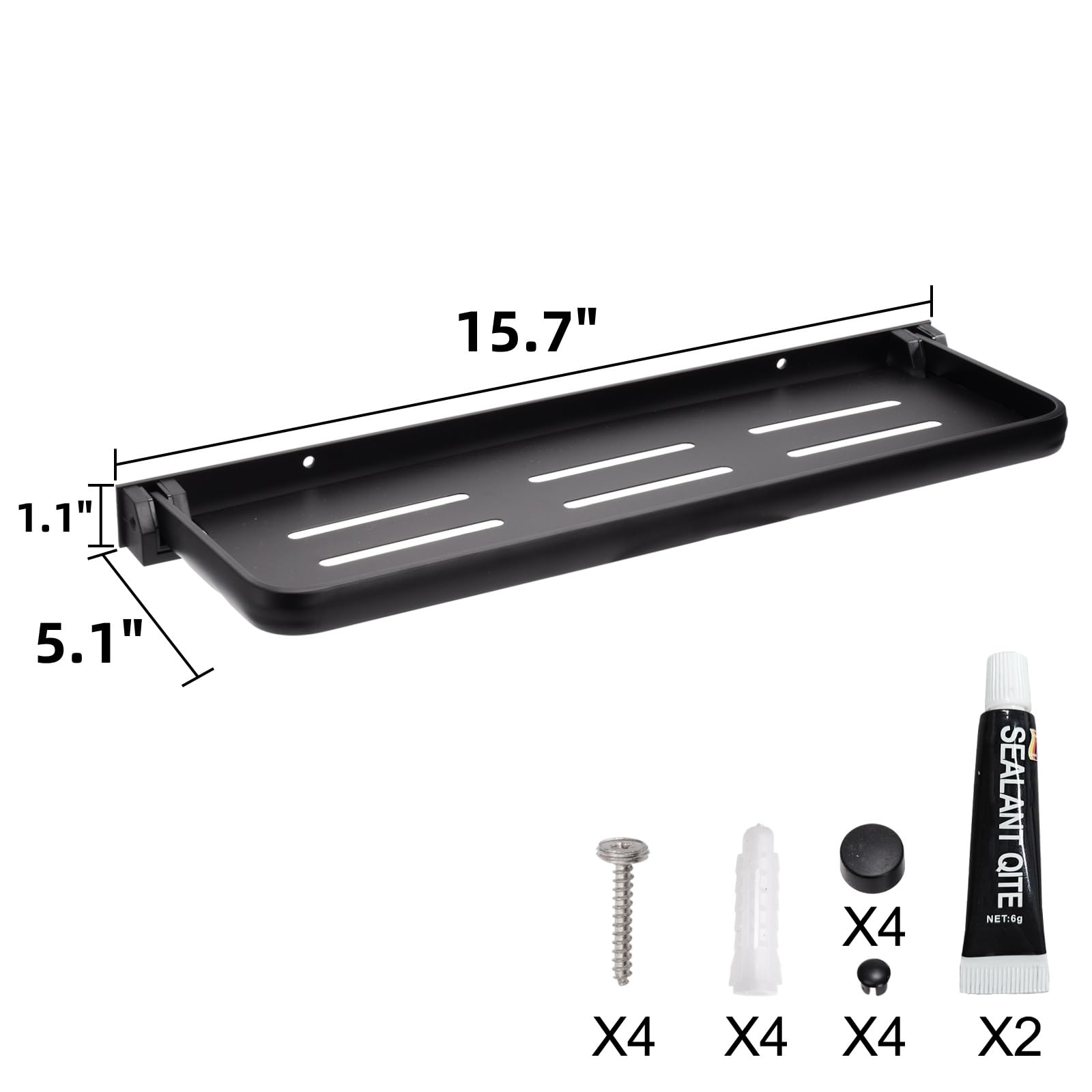 DEAYOU RV-friendly shelf installed in a compact camper keeps essentials organized.