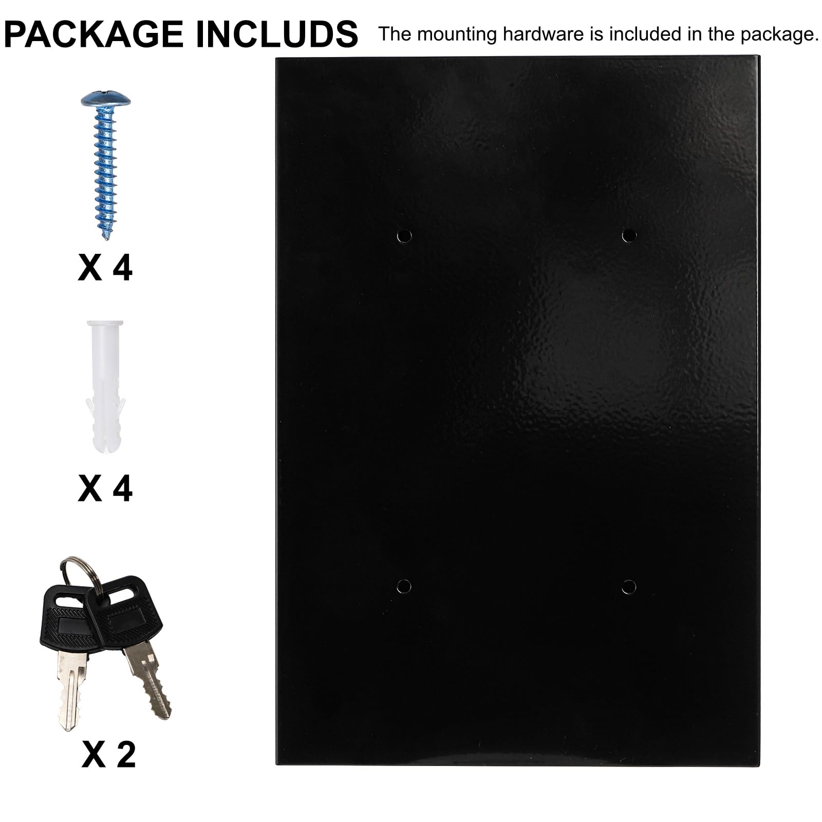 DEAYOU outdoor mailbox with rain shield protects letters during weather
