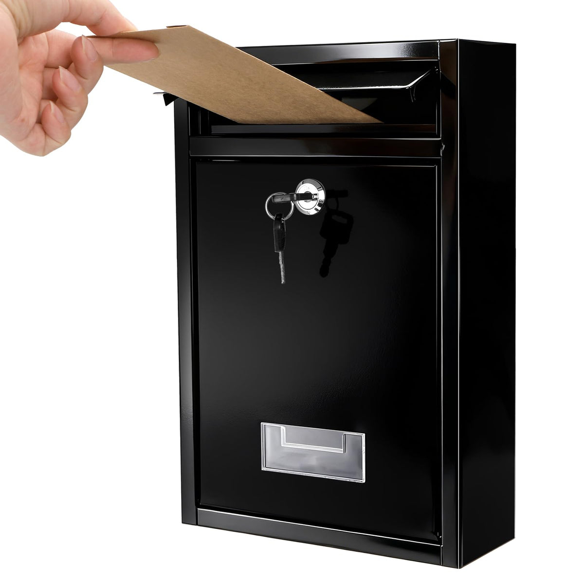 DEAYOU wall mount mailbox front view for secure outdoor mail collection