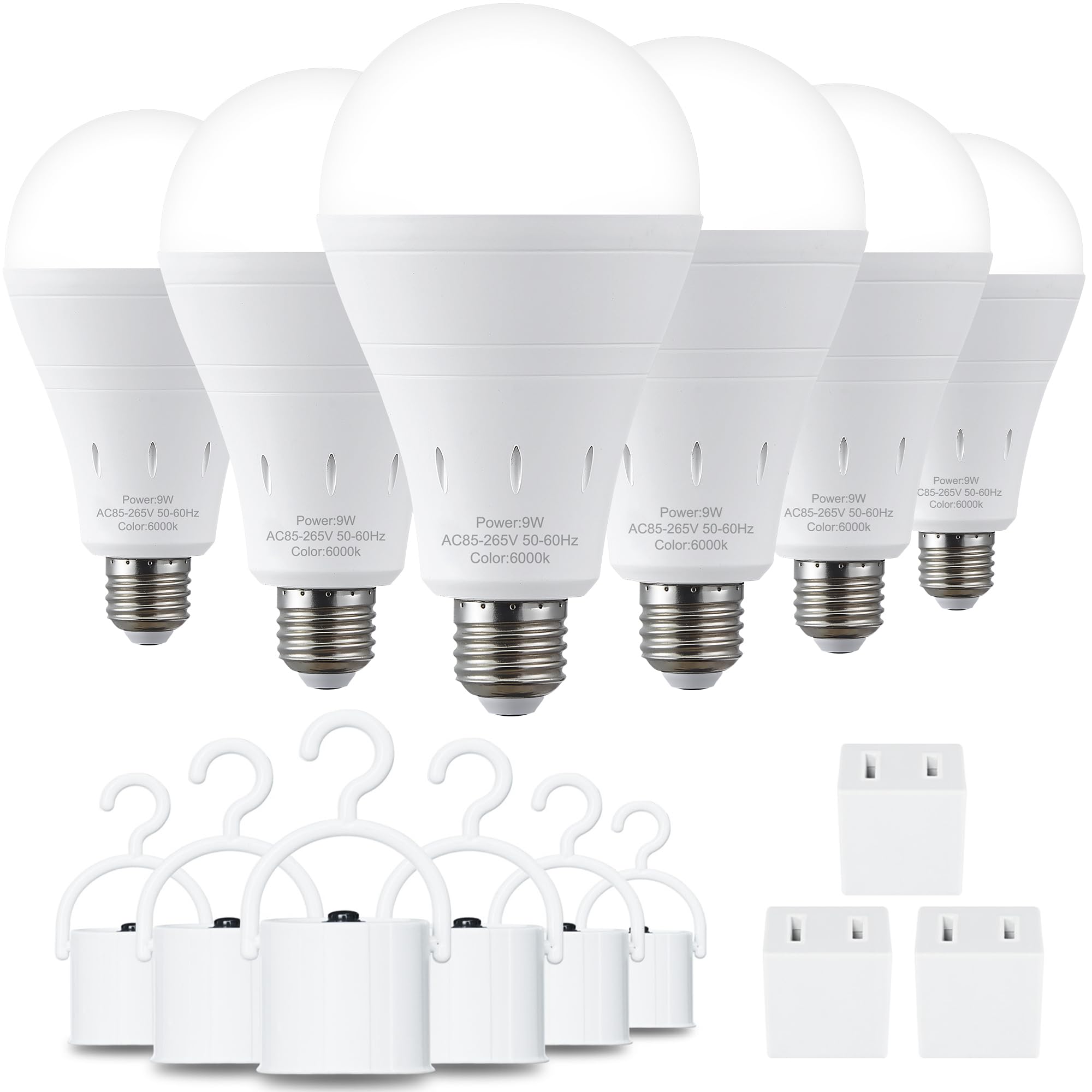 DEBAOBULB emergency bulb 6-pack for outages and camping