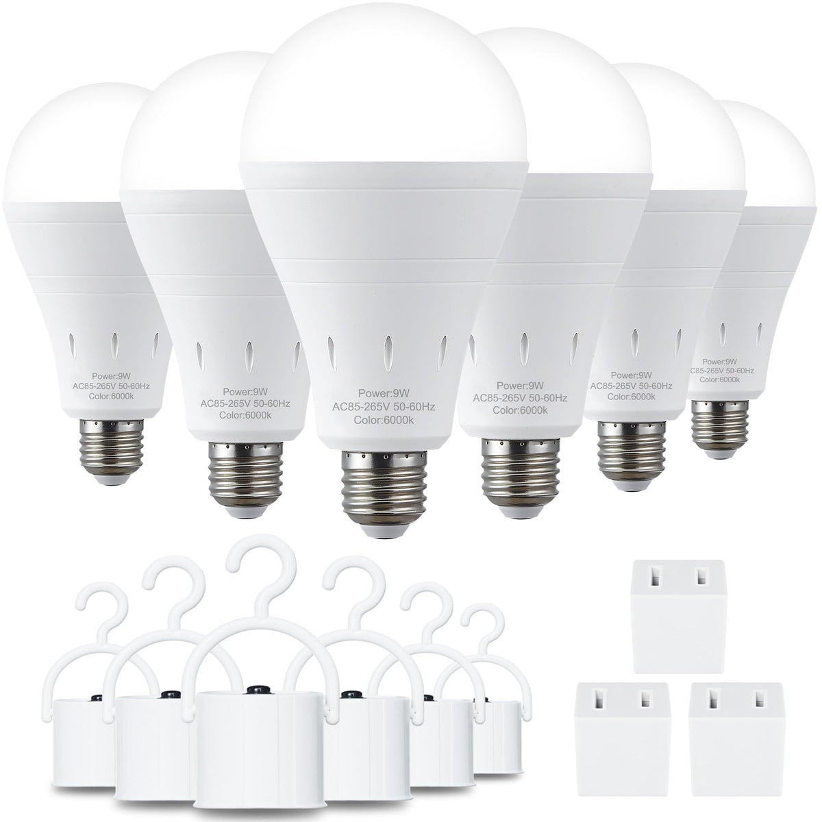 DEBAOBULB emergency bulb 6-pack for outages and camping