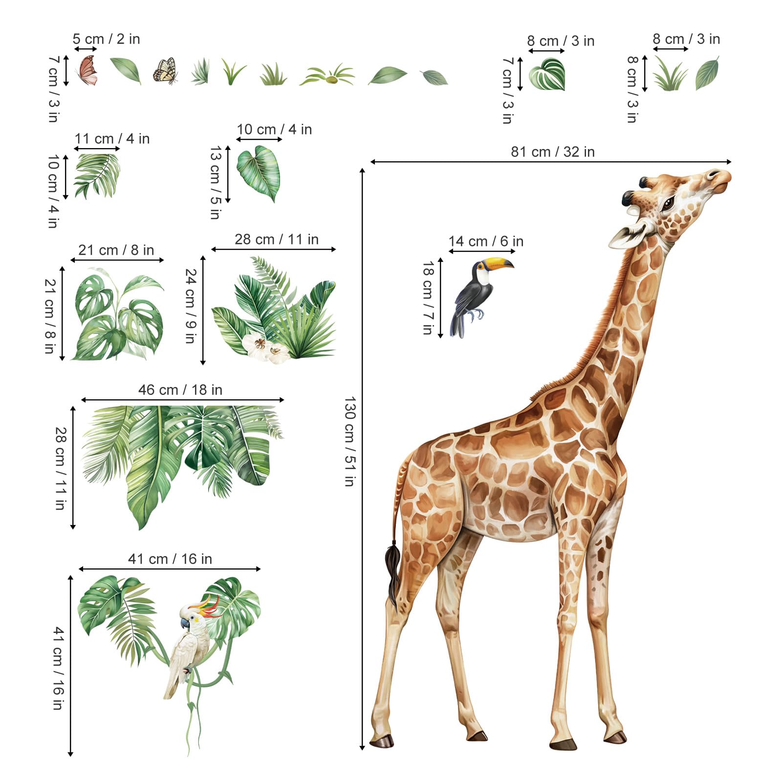 Decalmile Baby Nursery wall sticker set for creative walls