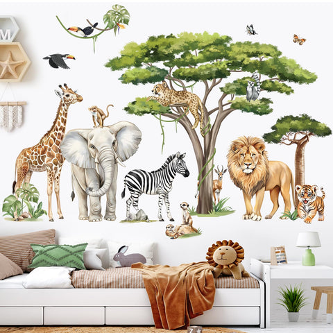 DecalMile elephant wall sticker creates a friendly, adventurous wall focal point.
