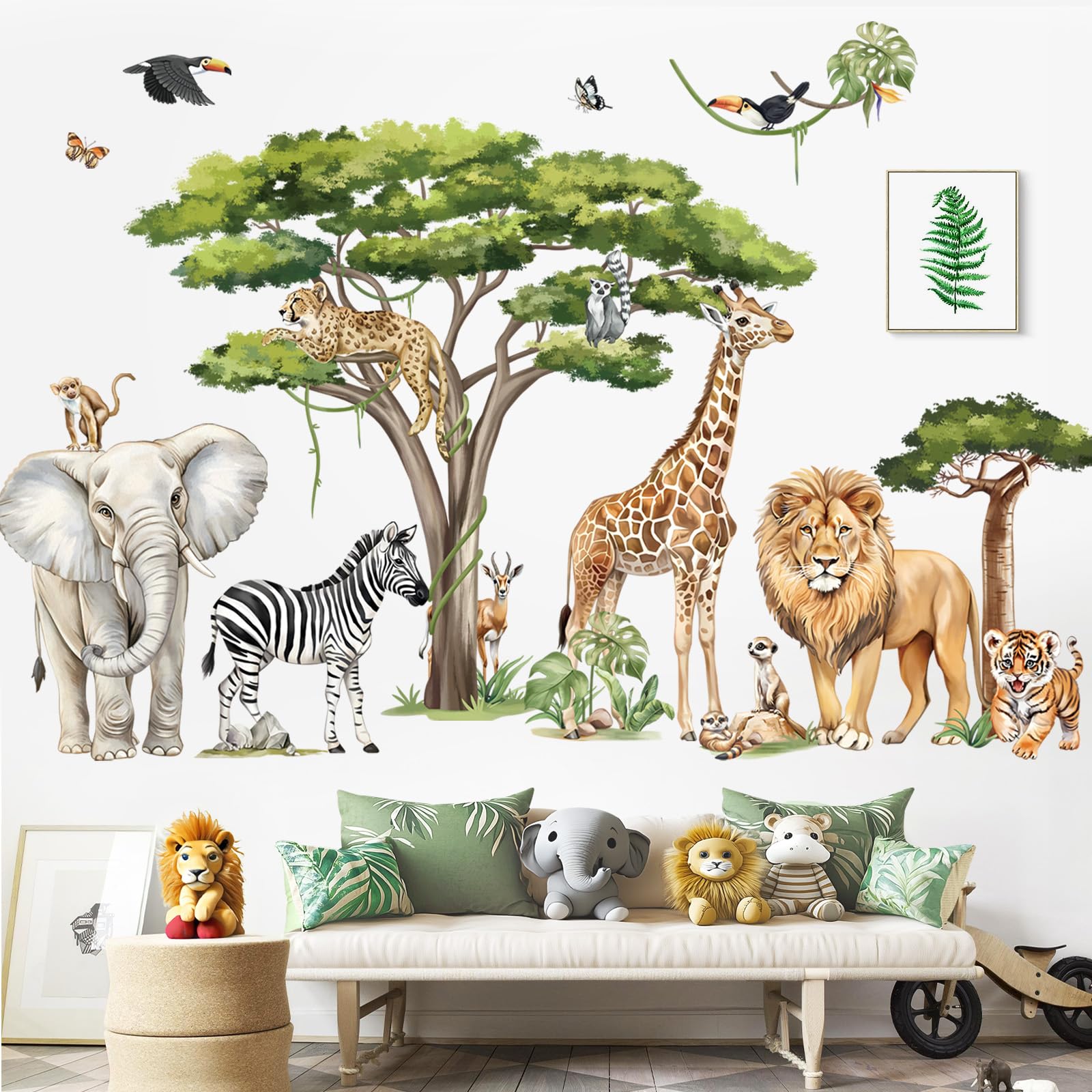 DecalMile giraffe wall sticker brings playful height to kids' room.