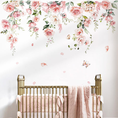 Decalmile hanging vine floral sticker adds whimsy to nurseries and kids' rooms
