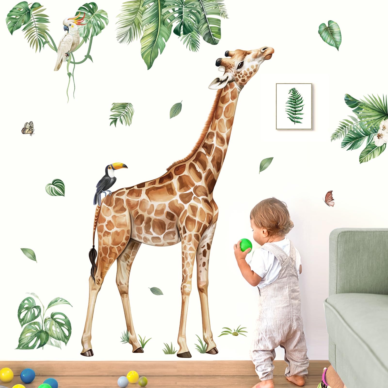 Decalmile Jungle Animals wall stickers brighten kid spaces