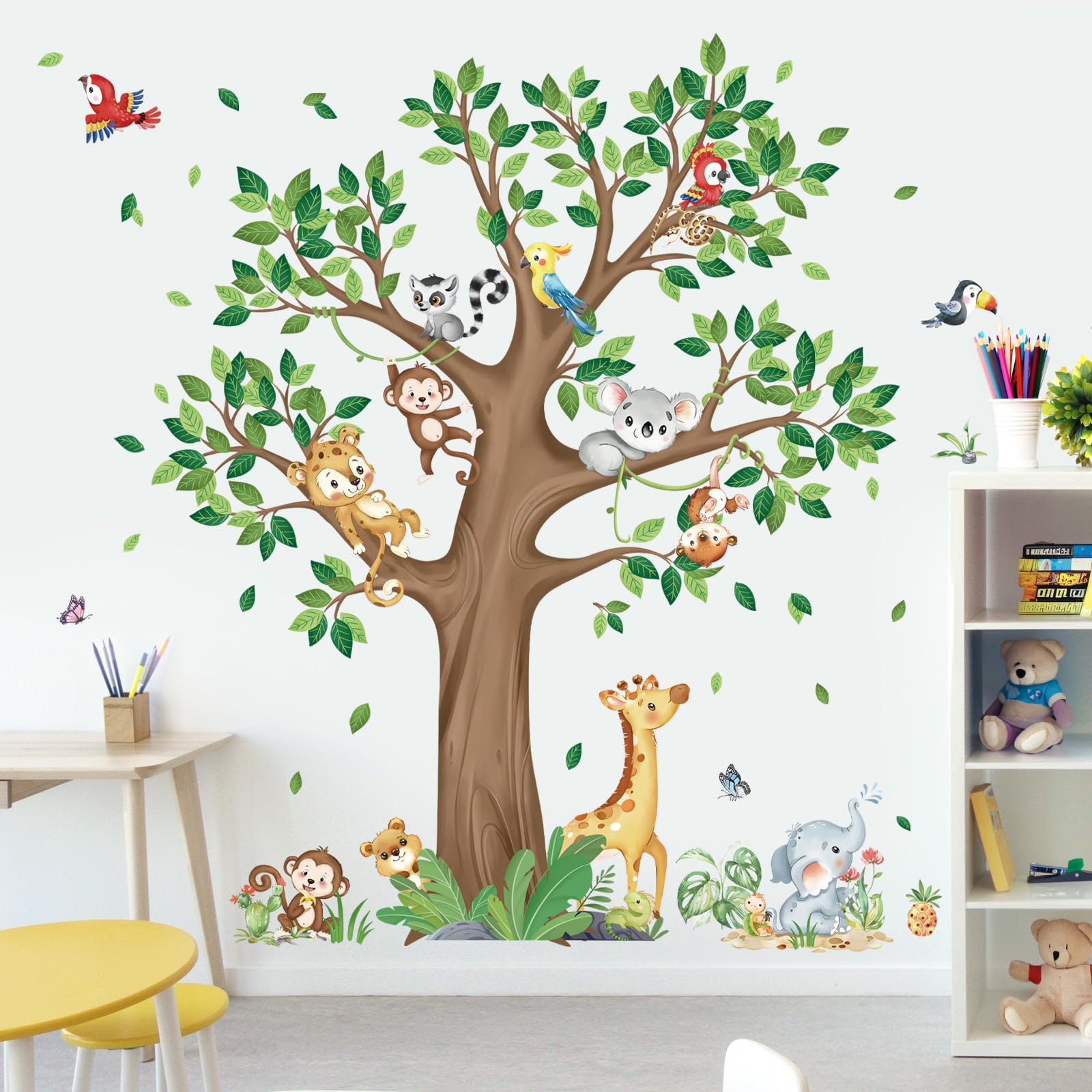 decalmile leopard wall decal adds bold safari vibe to playroom walls
