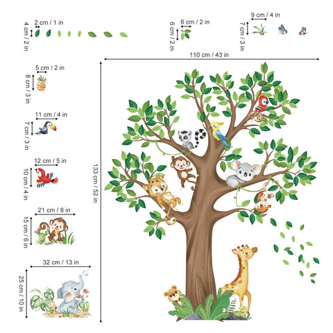 decalmile monkey accent on the tree brings whimsy and imagination