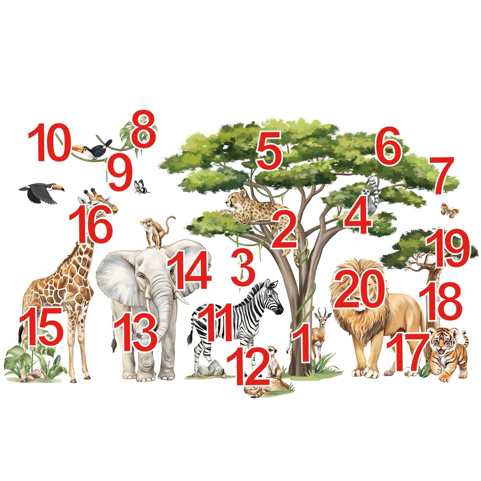 DecalMile leopard wall sticker adds dynamic pattern and color.