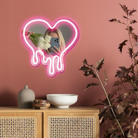 DECANIT Heart Neon Sign offers gift-ready pink decor for celebrations.