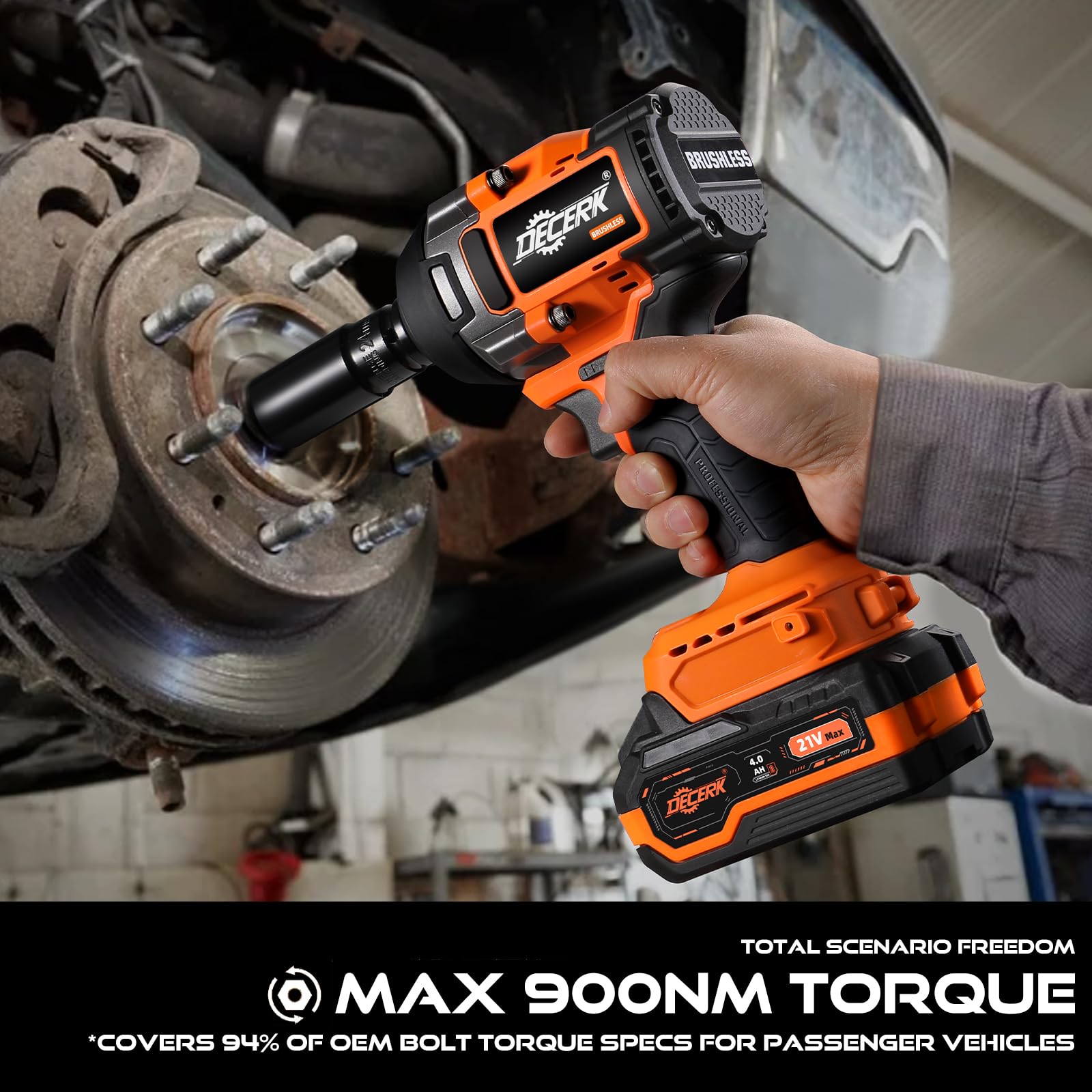 Decerk dual 4000mAh battery packs powering all-day automotive work