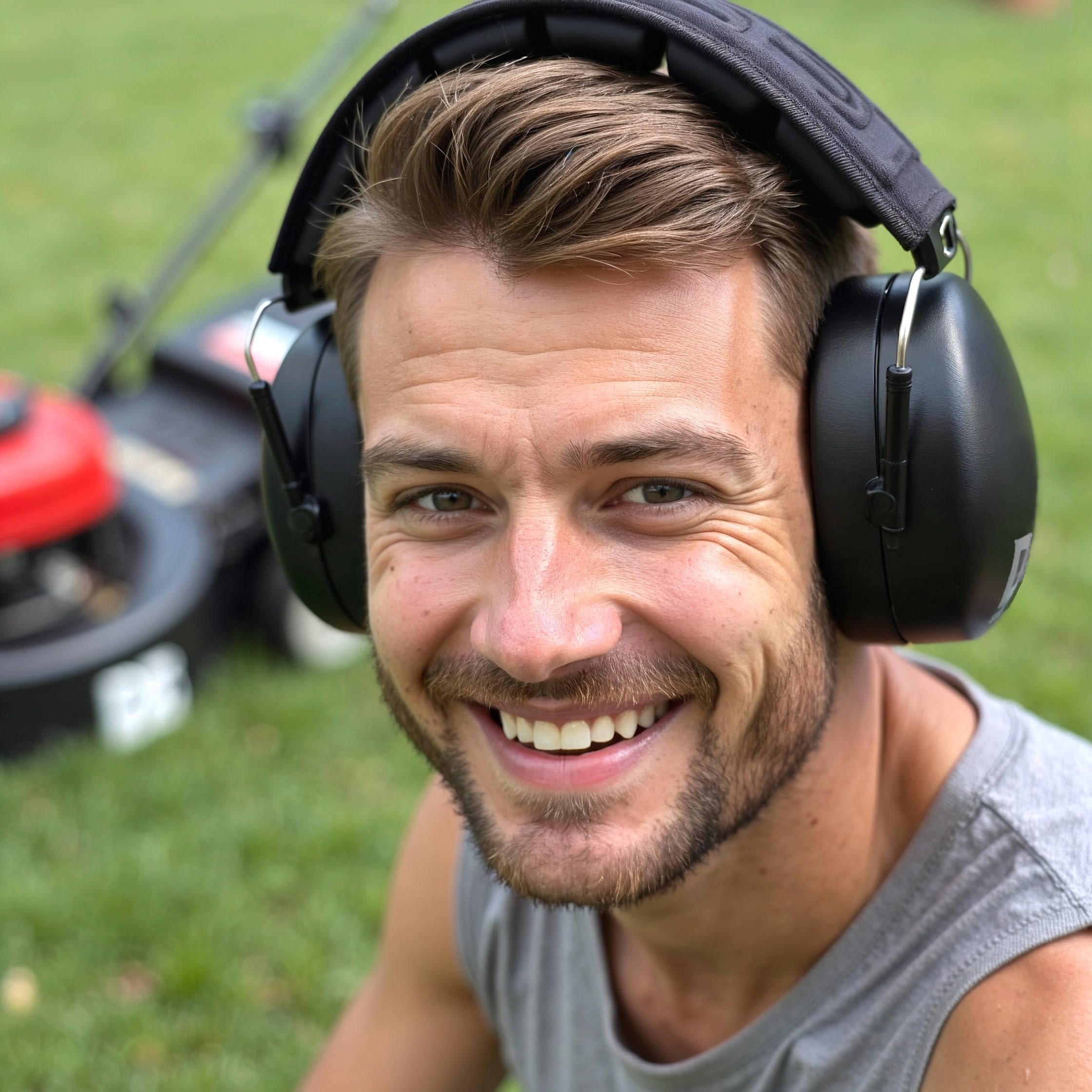 DECIBEL DEFENSE ear muffs shown at a shooting range for noise reduction