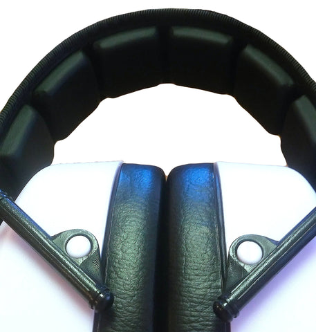Decibel Defense ear muffs with padded headband for all-day comfort.