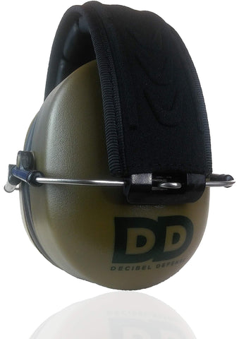 DECIBEL DEFENSE ear muffs shown as sensory headphones for focus or concentration.